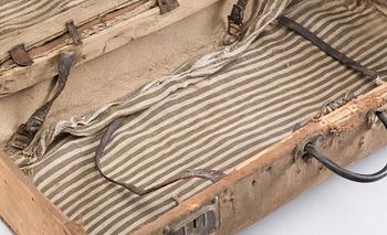 A FRENCH LEATHER CASE, 19th century.