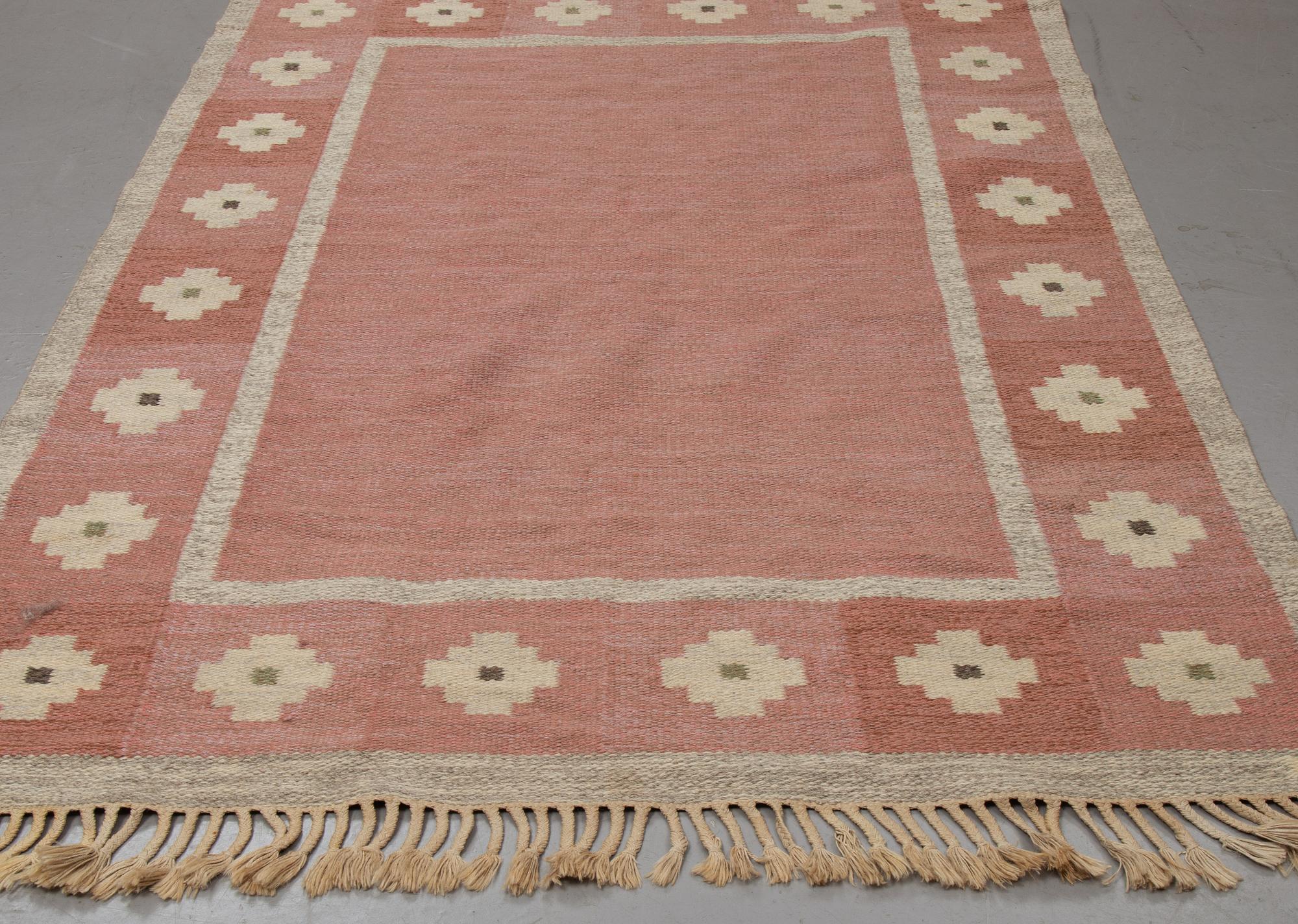flat weave, signed IR (Ida Rydelius), Ca 195 x 135 cm.