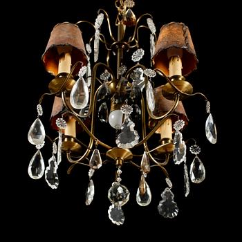 LJUSKRONA, barockstil, 1900-talets mitt, höjd 67 cm.