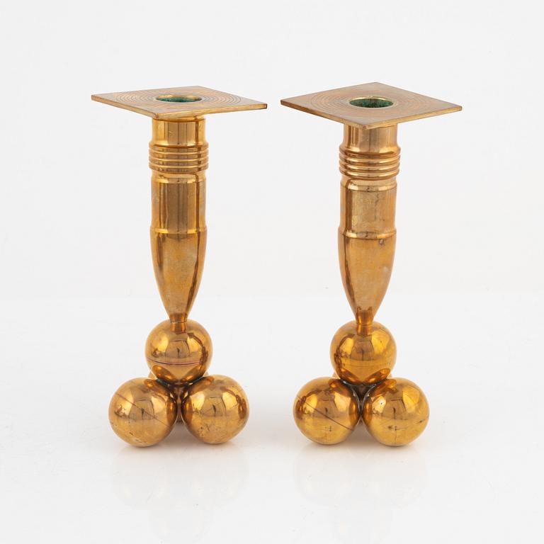 A four-piece brass writing set, Gusum, 20th century.