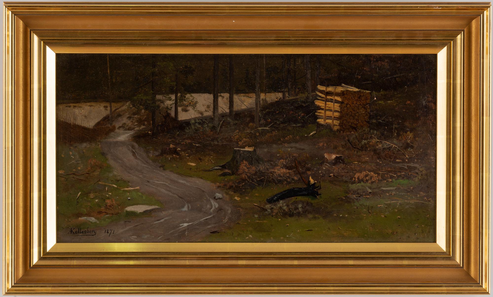 Anders Kallenberg, olja på duk, signerad och daterad 1871.