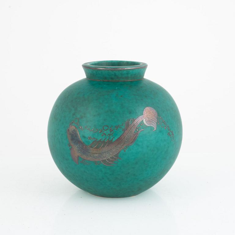 Wilhelm Kåge, an "Argenta" stoneware vase, Gustavsberg, Sweden, 1939.