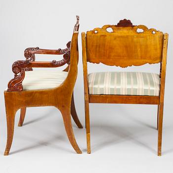 STOLAR, ett par, Ryssland, Biedermeier, 1800-talets första hälft.