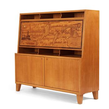 Otto Schulz, a bar cabinet, 'Göta kanal', Boet, Gothenburg, 1940s.