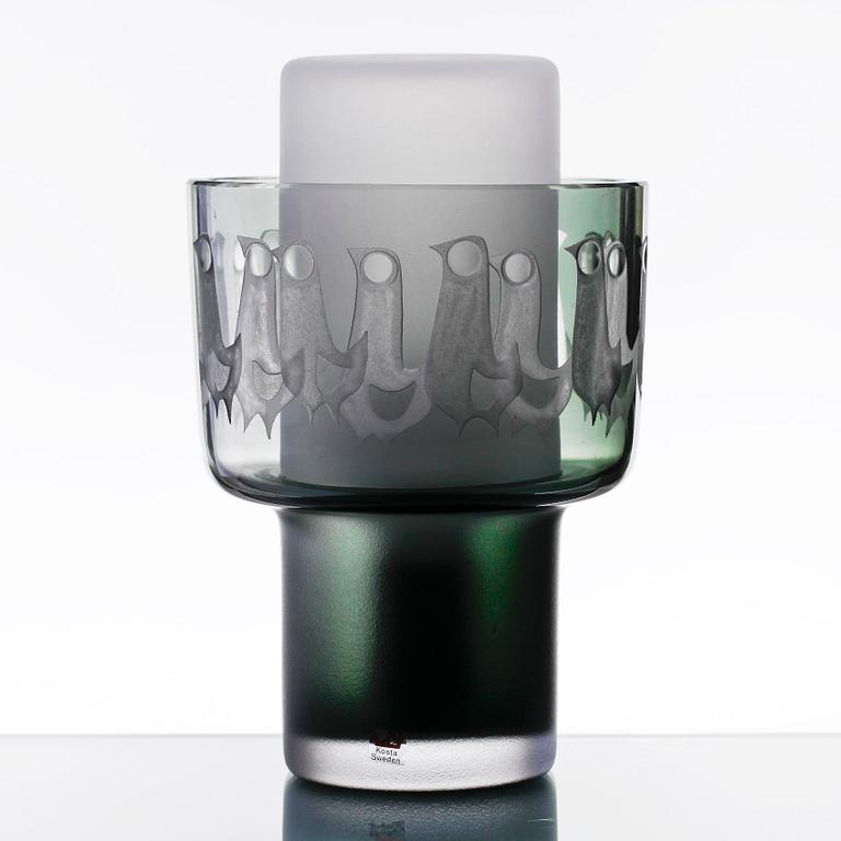 BORDSLAMPA, glas, Kosta, undertill märkt "Hx Bsa 54".