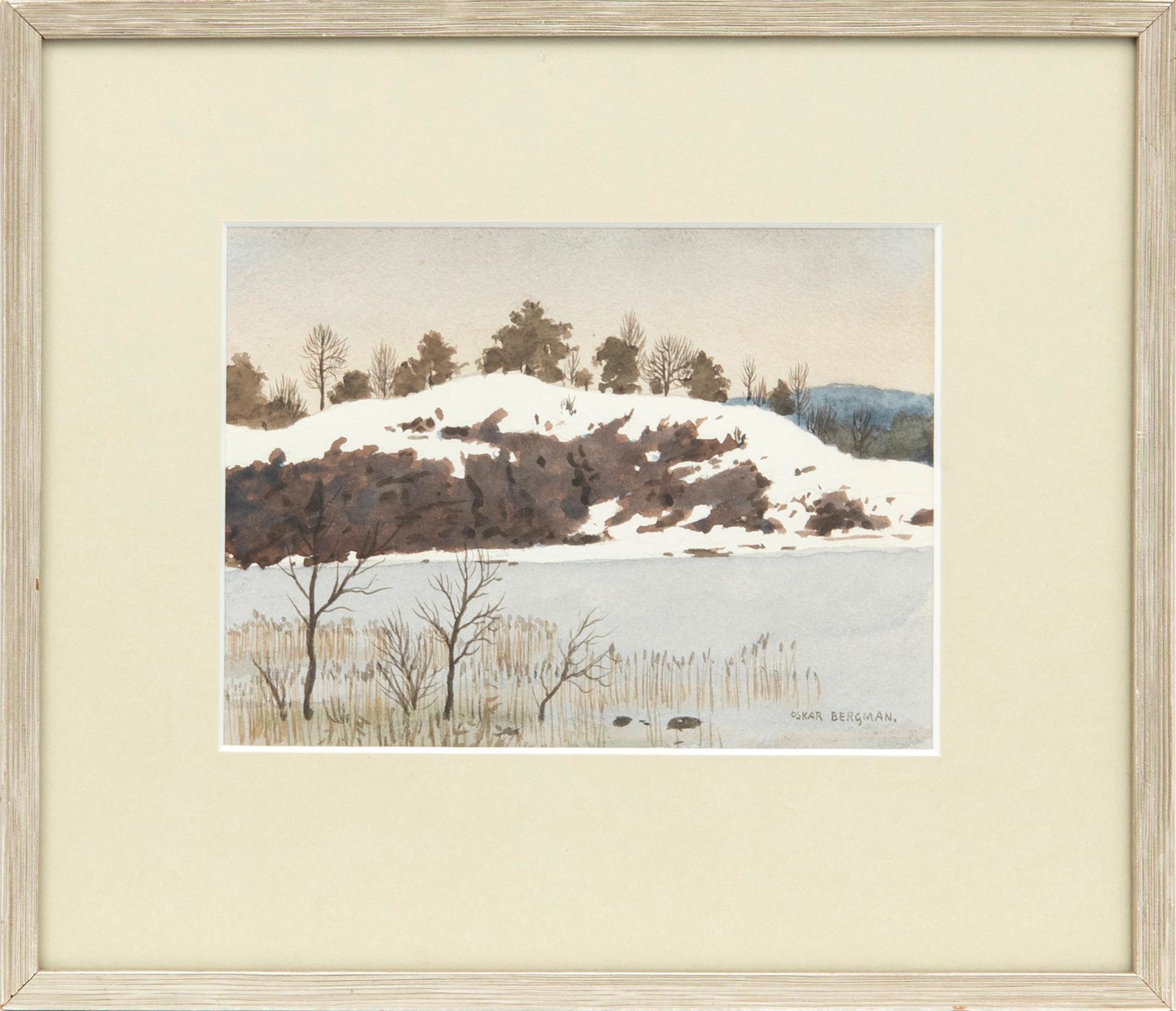 Oskar Bergman, Winter landscape.