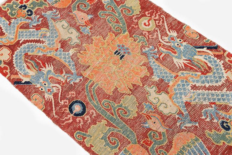 Matta, antik Tibet, omkring 1900, ca 168x84 cm.