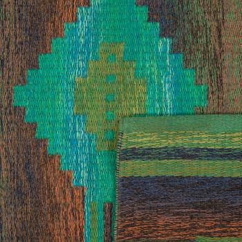 MATTA, rölakan, dubbelsidig. 1900-talets mitt/andra hälft. Ca 197 x 138 cm.