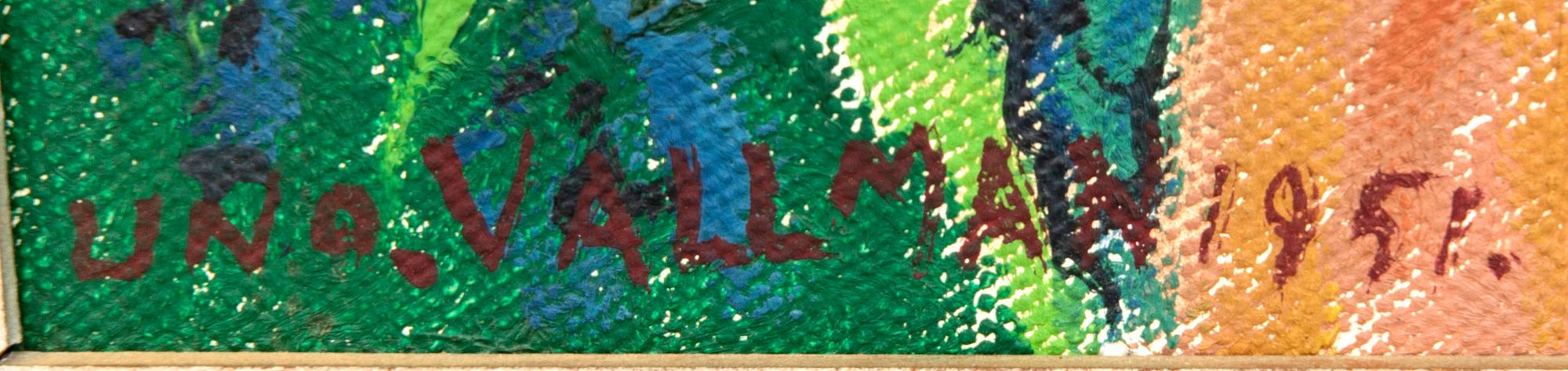 Uno Vallman, olja på duk, signerad och daterad 1951.