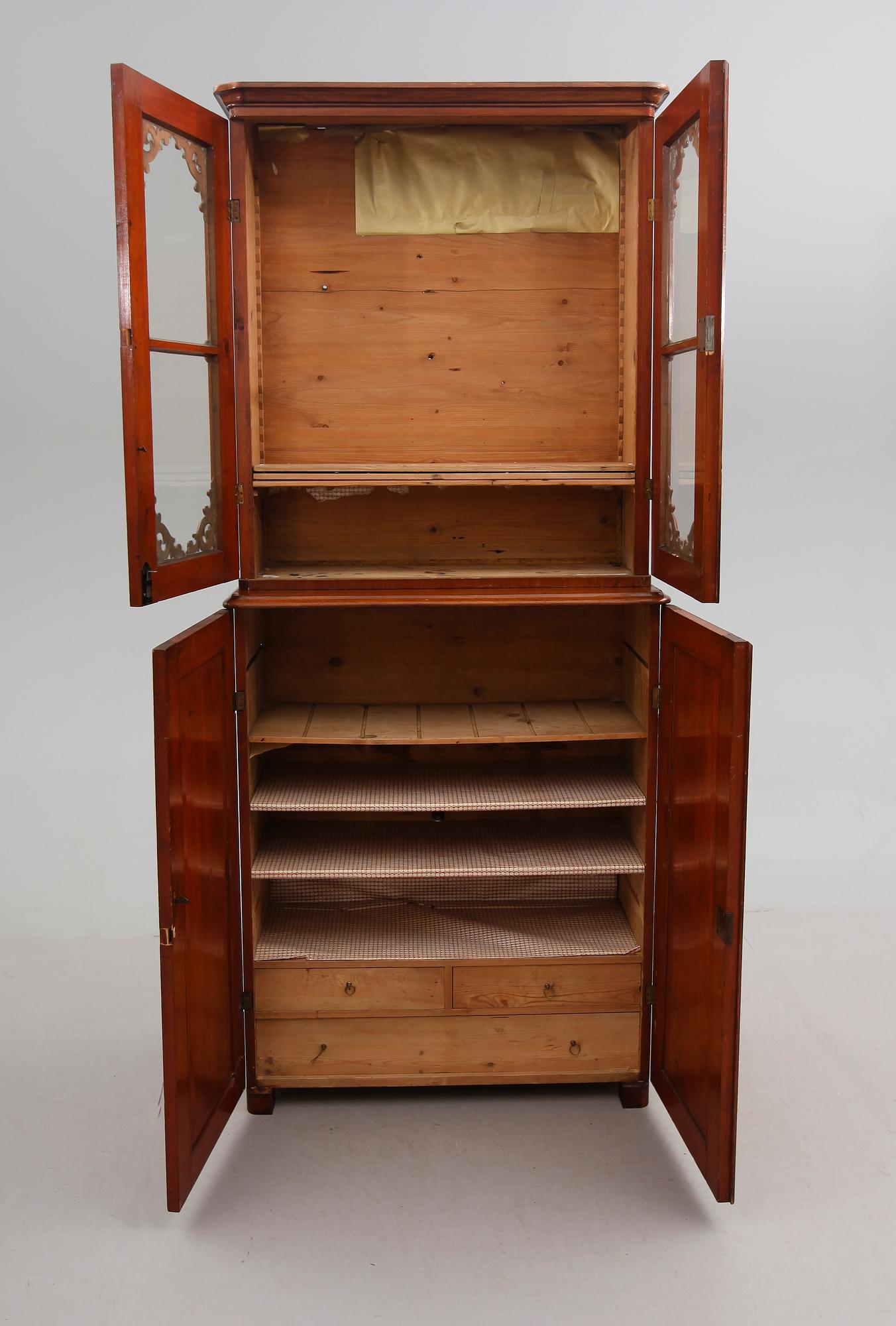 BOKSKÅP, senempire, 1800-talets mitt.