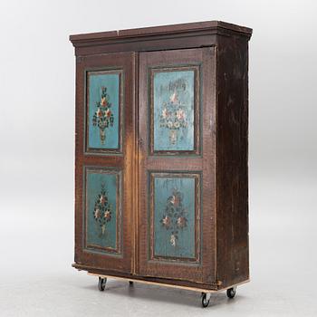 A painted cabinet, Värmland, dated 1847.