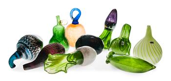 206. Oiva Toikka, GLASS SCULPTURES, 10 PCS.