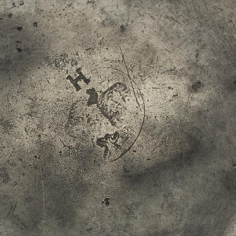 KALLSKÅL, tenn, Sverige, 1766. Otydlig mästar- och stadsstämpel.