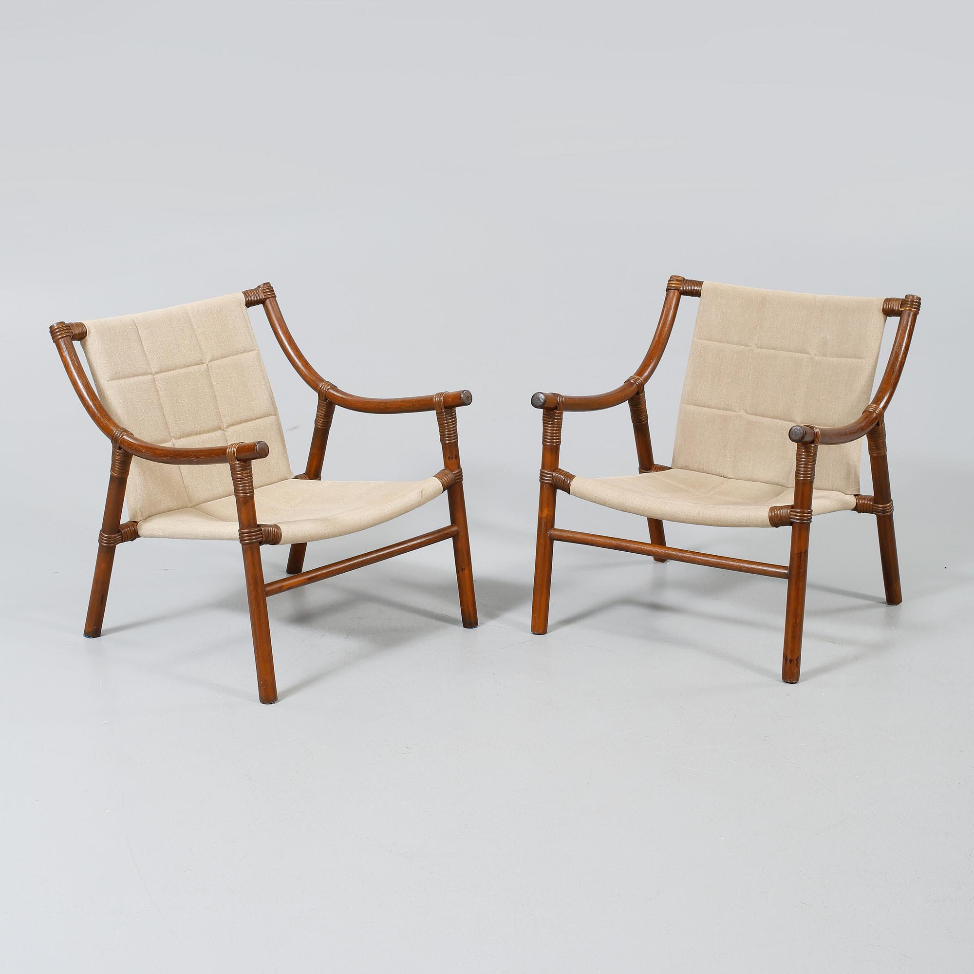 FÅTÖLJER, ett par, 1960-tal.