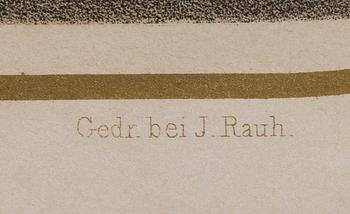 LITOGRAFIER, 2 ST, Eduard Friedrich Leybold, efter, J.Rauh, L.T. Neumann, Wien 1800-talets mitt.