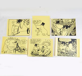 Tove Jansson, affischer, 6 st, Bull's Presstjänst, Art Work Shop, 1960-tal.