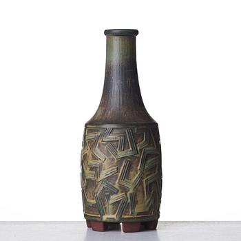 Wilhelm Kåge, a "Farsta" stoneware vase, Gustavsberg studio, Sweden 1955.