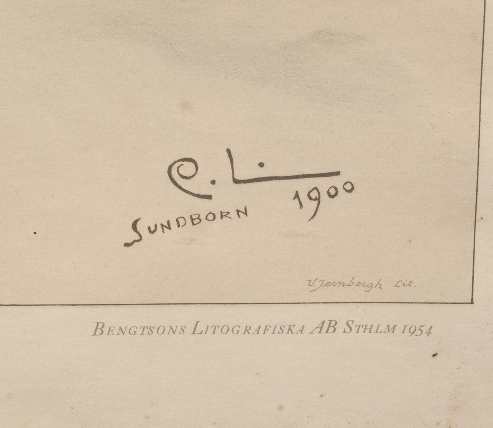 CARL LARSSON, efter, färglitografi, signerad och daterad 1900 i plåten.