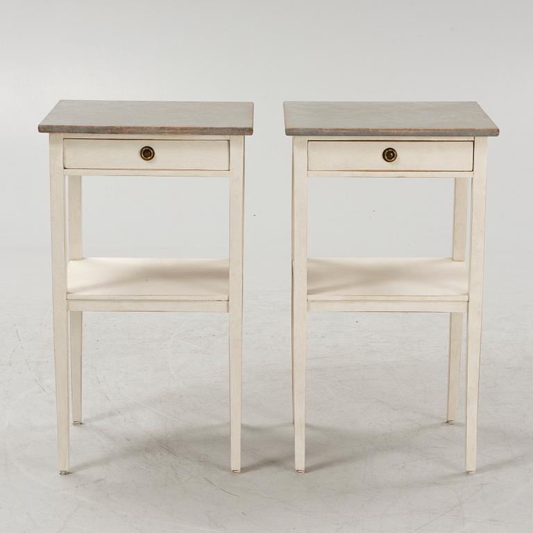 A pair of bedside tables, first half of the 20th century.