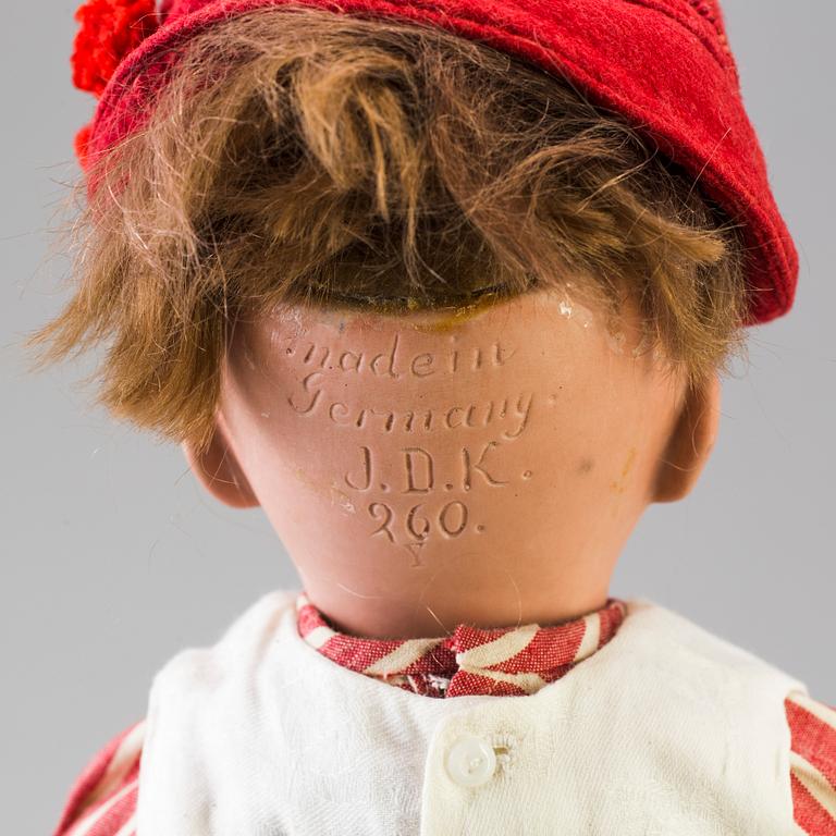 A bisque headed doll by Kästner JDK 260, Germany, 1916.