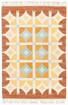 A flatweave by Britta Rendahl Ljusterdal, ca 235 x 165 cm.
