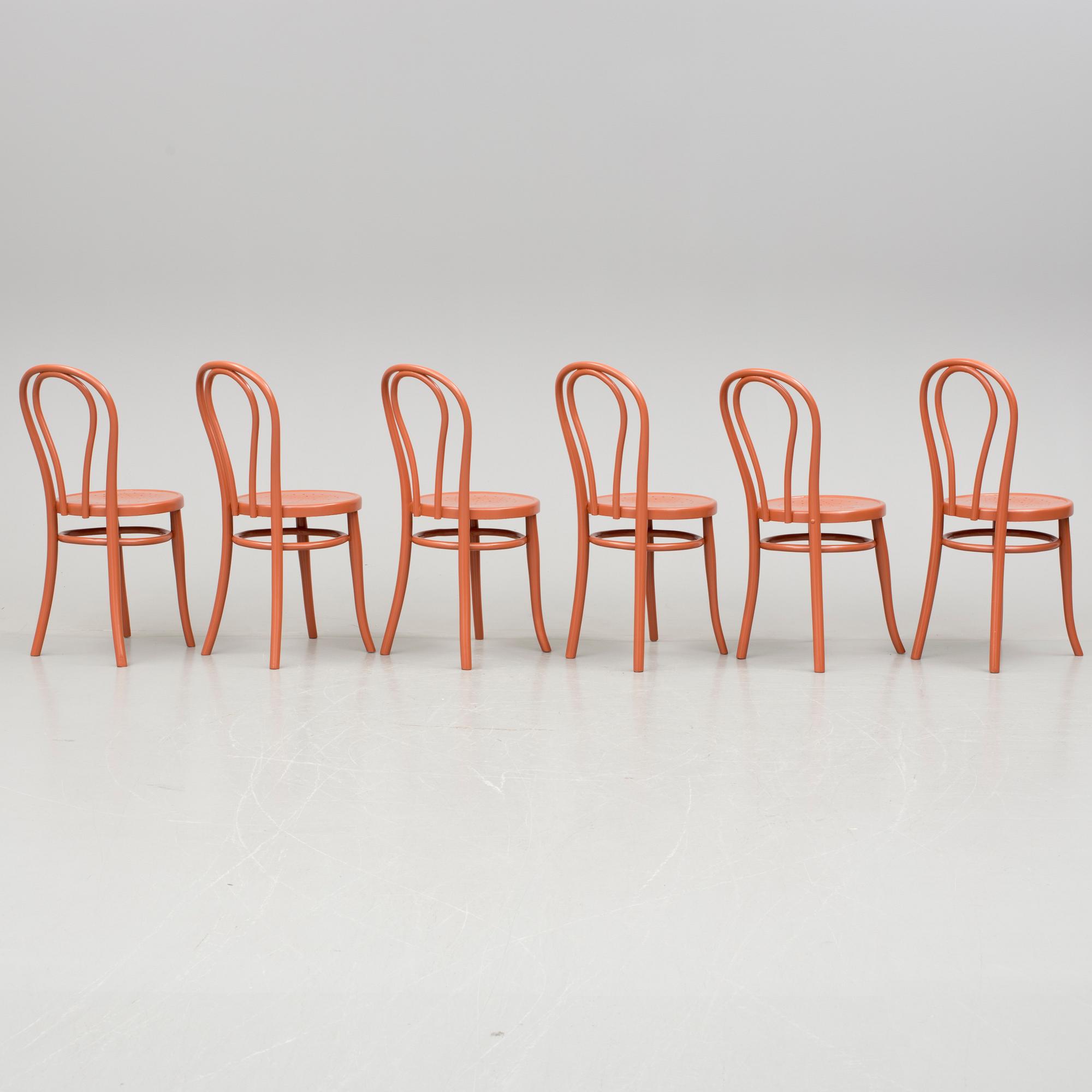STOLAR, 6 st, Thonet, Wien, omkring 1900.