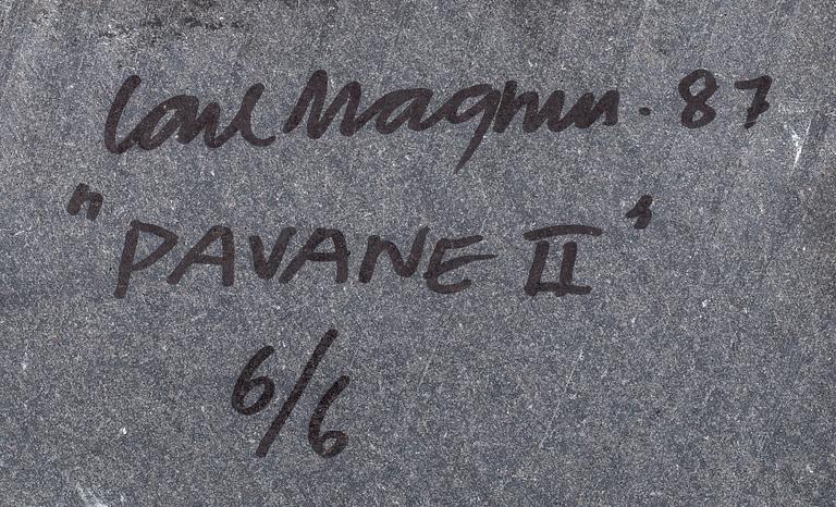 CARL MAGNUS, skulptur, brons, "Pavane II", signerad och daterad -87, numrerad 6/6.
