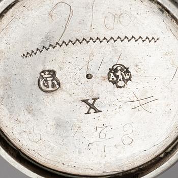 Abraham Wirgman, bägare, silver, Göteborg 1714. Senbarock.