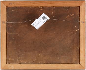 OKÄND KONSTNÄR, olja på pappannå. Omkring 1800-talets tredje kvartal.