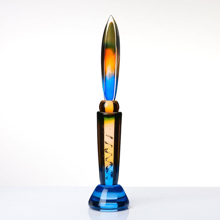 Eva Englund, a unique glass sculpture 'Moder Svea', Muraya, Sweden 1991.