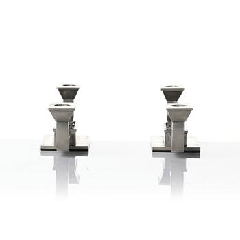 Guldsmedsaktiebolaget (GAB), a pair of candelabra model 117B/1, Stockholm, 1930s.