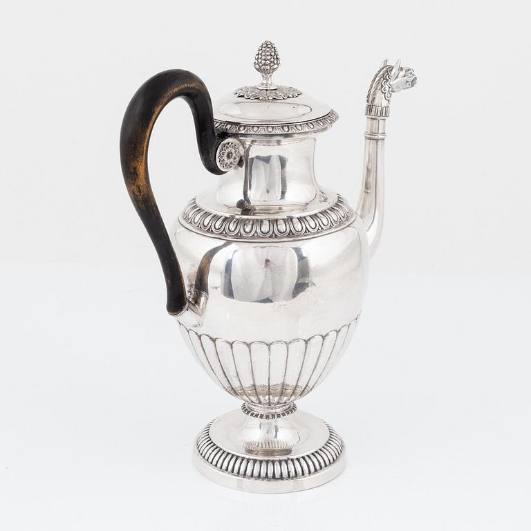 Johan Petter Grönvall, an Empire silver coffee pot, Stockholm, 1831.