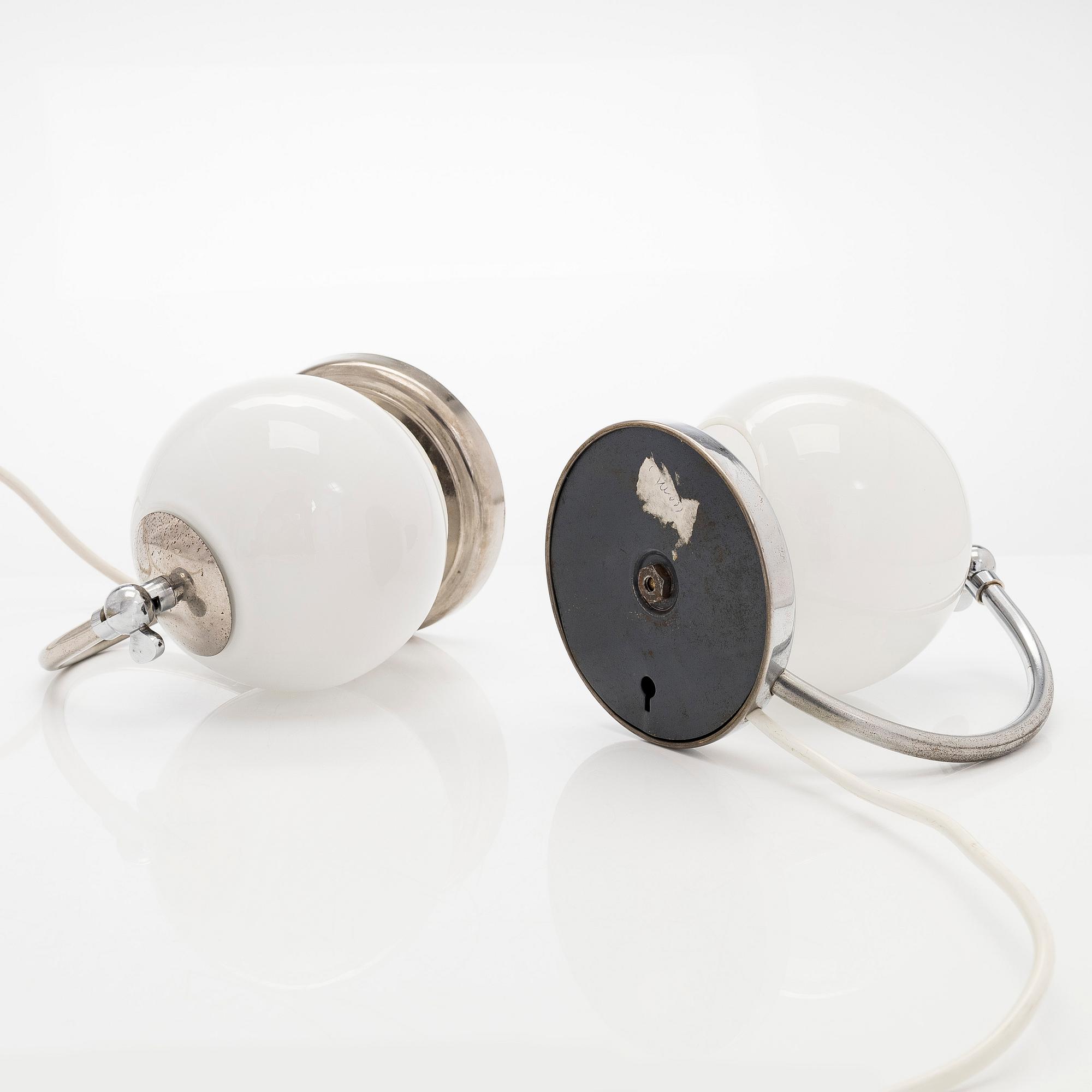 A pair 1930s wall lights / table lamps.