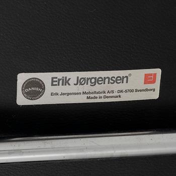 Hans J. Wegner, fåtölj med fotpall, "Ox Chair", EJ-100, Erik Jørgensen Møbelfabrik A/S, Svendborg, Danmark.