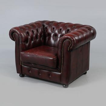 FÅTÖLJ, Chesterfieldmodell, 1900-talets andra hälft.