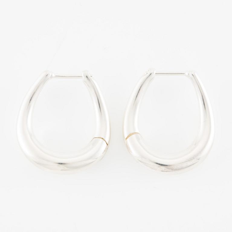 A pair of earrings, sterling silver, by Georg Jensen.