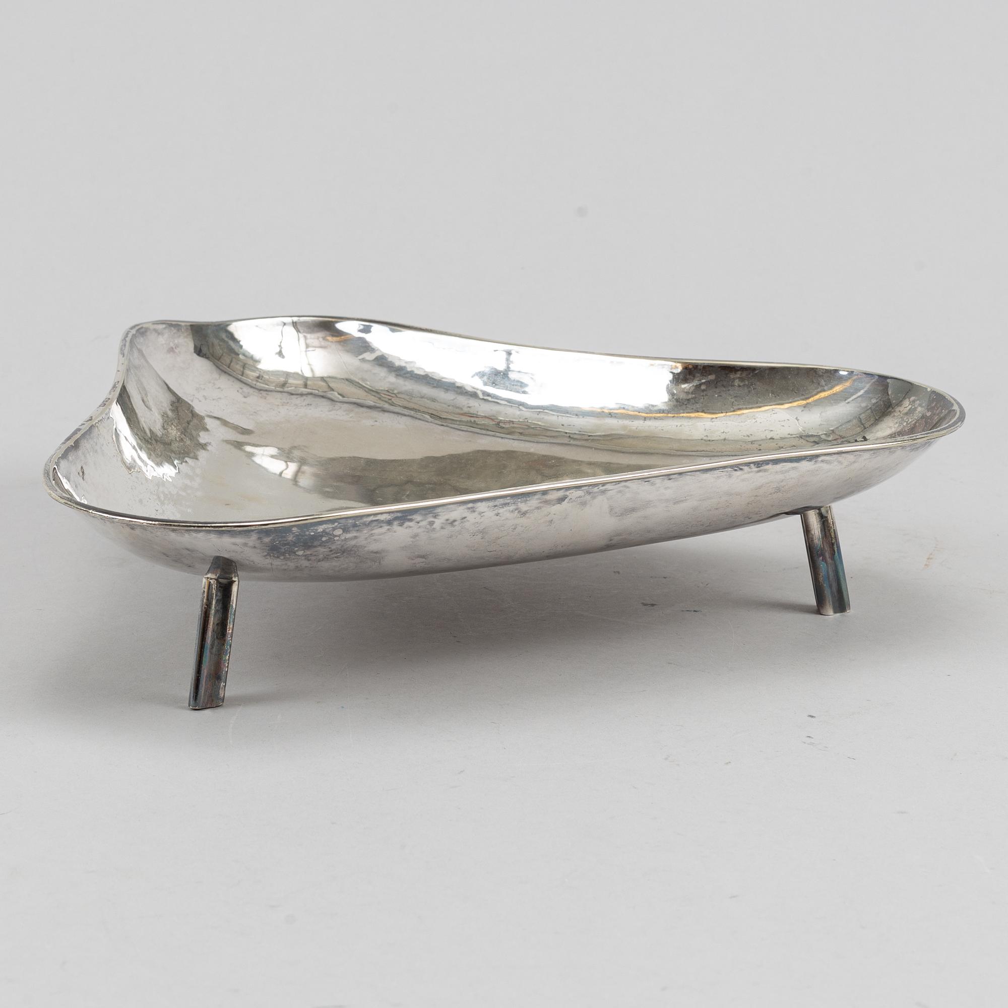 Karl Wojtech, a silver plated fruit bowl, Stockholm.