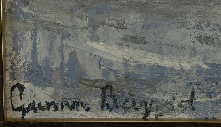 Gunnar Bergqvist, oil on panel, signed.