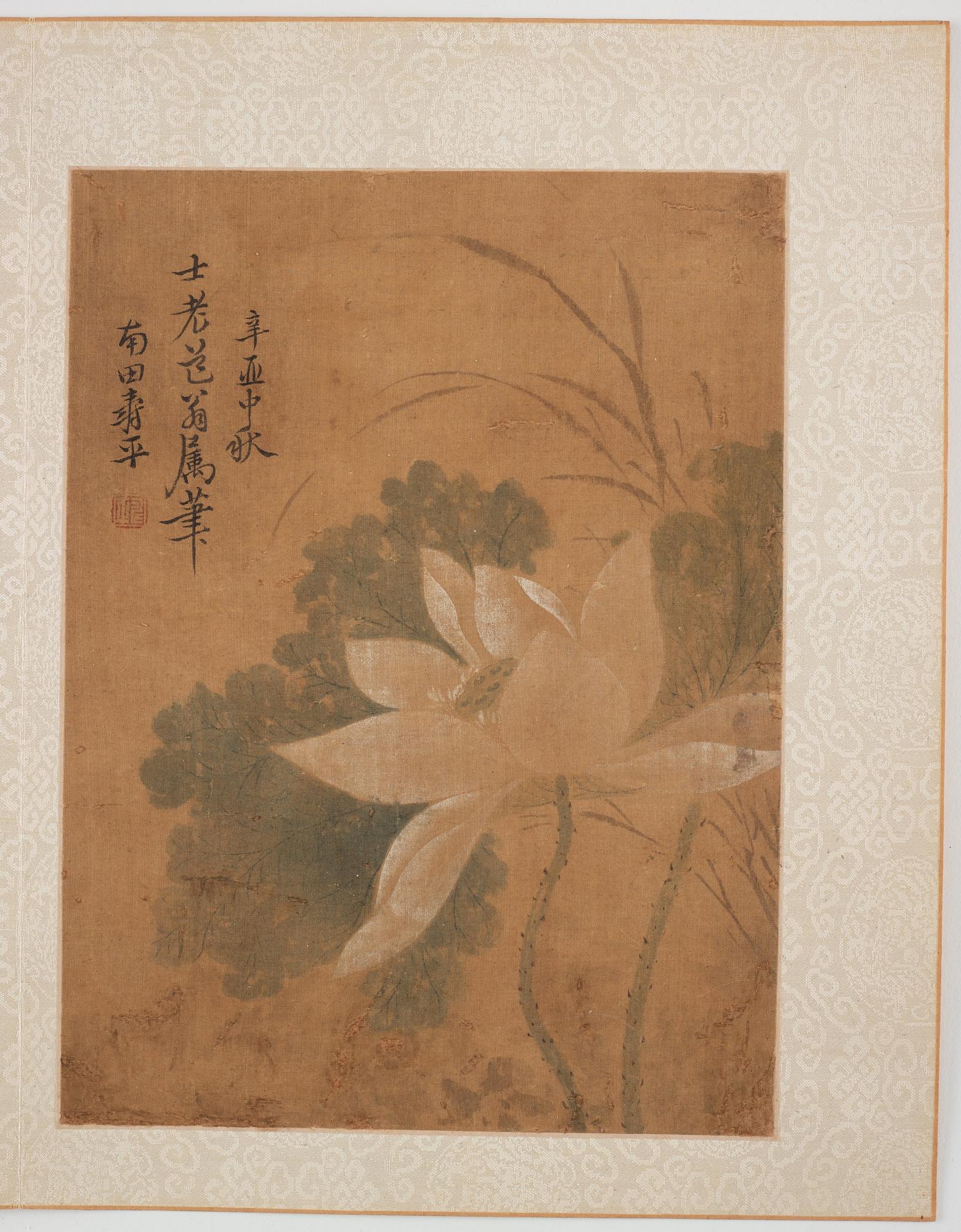 An album with 12 paintings by Qing dynasty artists, circa 1900. Attributed to Zhang Jian, Shou Ping, Yang Jin, after.