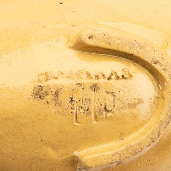 A set of five glazed earthenware moulds from Höganäs around 1900.