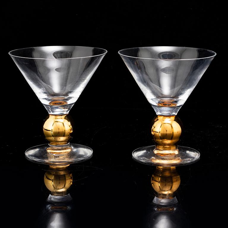 GUNNAR CYRÉN, 12 'Nobel' cocktail/champagne glasses, from Orrefors.