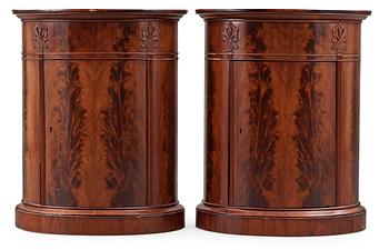 523. A pair of Swedish Empire 19th century cupboards.