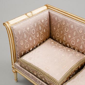 SALONGSGRUPP, 3 delar, Louis XVI-stil, Spanien, 1900-talets första hälft.