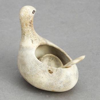 SALTRIPA med SKED, renhorn, Lars Pirak, signerad och daterad 1966.