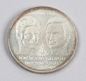 JUBILEUMSMYNT,50 KR, 16 st, silver, 1976.