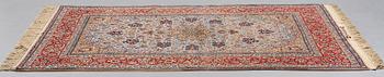 A RUG, Old Esfahan, ca 240 x 149,5 cm (+ the ends have 2,5 and 5,5 cm flat weave).