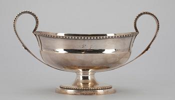 SOCKERSKÅL, silver, gustaviansk stil, F. Timper Helsingfors 1915.