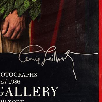 Annie Leibovitz, signed exhibition poster, "David Byrne", 1986.