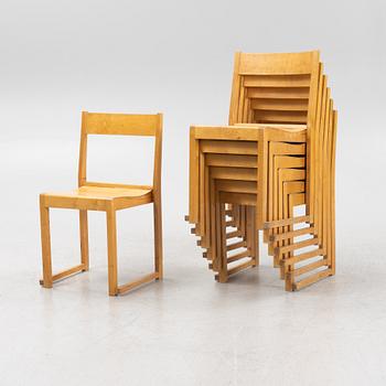 Sven Markelius, a set of seven chairs, mid 20th Century.