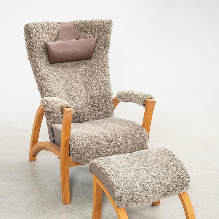 Armchair with footstool, "Focus", Bröderna Andersson, 21st century.